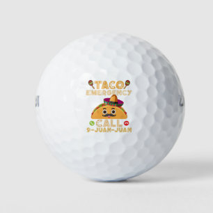 Taco Emergency Call Funny Cinco de Mayo Mexican Golf Balls
