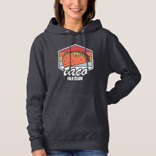 taco fan club retro tacos mexican food hoodie