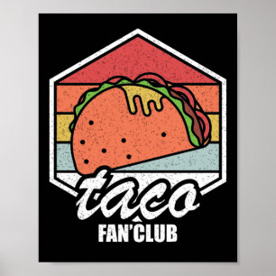 taco fan club vintage tacos lovers for food lovers poster