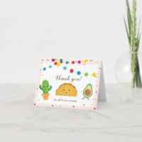 Taco | Fiesta | Cactus Colourful thank you card