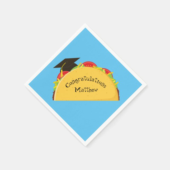 Taco Fiesta Graduation Party Napkin (Corner)