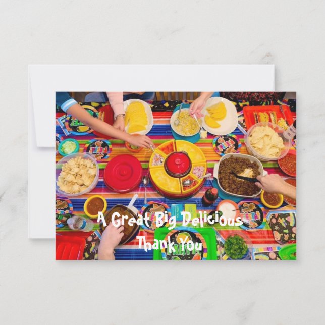 Taco Fiesta Personalised Thank You Card (Front)