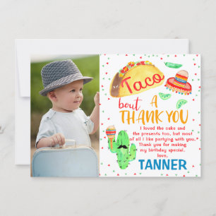 Taco Fiesta Thank You Photo Card