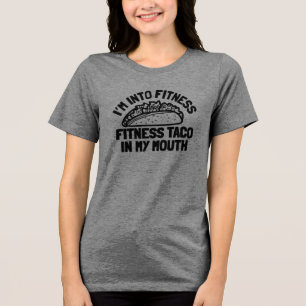 Taco Fitness Funny Gym Tri-Blend Shirt