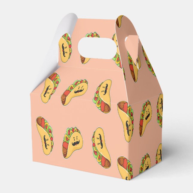 Taco food character pattern favour box (Front Side)