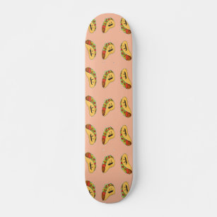 Taco food character pattern skateboard