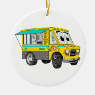 Taco Food Truck Cartoon Ceramic Tree Decoration