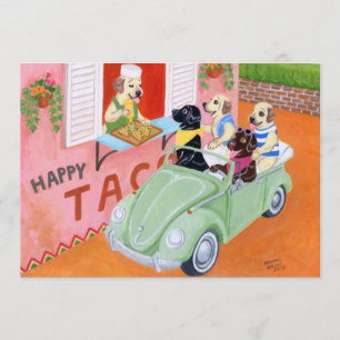 Taco Fun Labradors Invitation