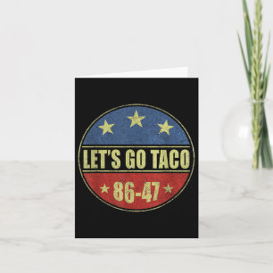 Taco Funny Lets Go Taco Retro Button Card