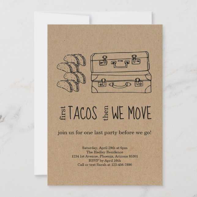 Taco Going Away Party Invitation (Front)