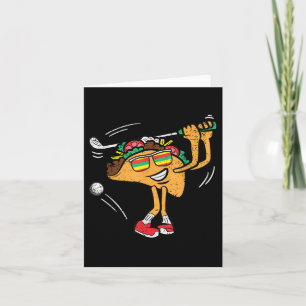 Taco Golf Player Cinco De Mayo Mexican Golfer Food Card