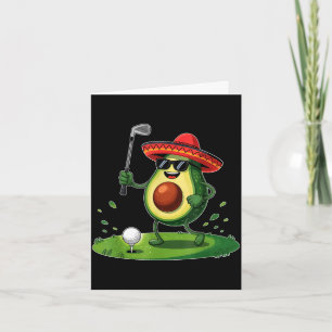 Taco golf player cinco de mayo mexican golfer food card