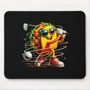 Taco Golf Player Cinco De Mayo Mexican Golfer Food Mouse Mat