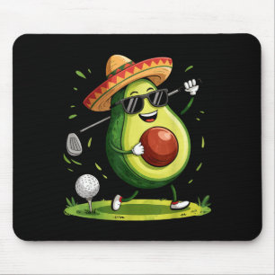 Taco golf player cinco de mayo mexican golfer food mouse mat