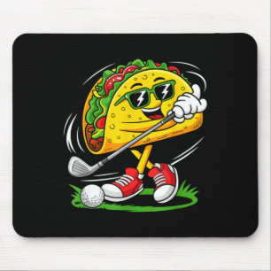 Taco golf player cinco de mayo mexican golfer food mouse mat