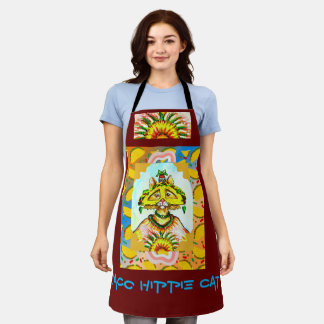 Taco Hippie Cat Apron