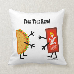 Taco & Hot Sauce - Customizable Cushion