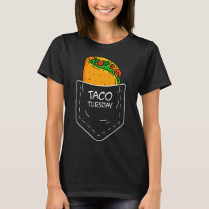 Taco In My Pocket Tuesday Funny Fiesta Distressed T-Shirt