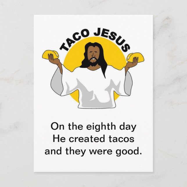 Taco Jesus Postcard (Front)