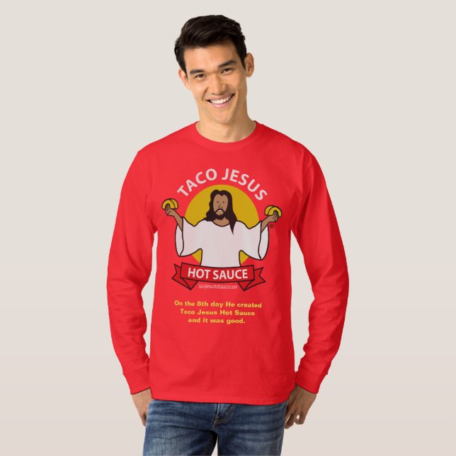 Taco Jesus Slogan T-Shirt (Front Full)