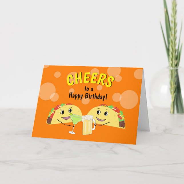 Taco Lover Friend Birthday Card (Front)