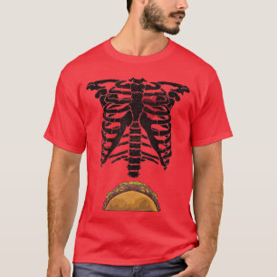Taco Lovers Foodies Skeleton Taco inside Skeleton T-Shirt