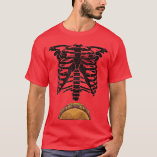 Taco Lovers Foodies Skeleton Taco inside Skeleton  T-Shirt