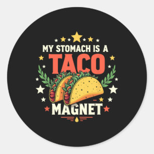 Taco Magnet Cinco De Mayo Classic Round Sticker