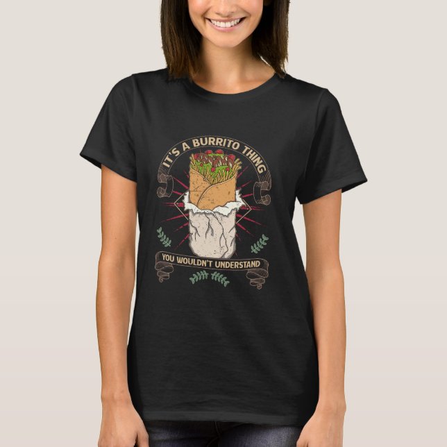 Taco Mexican eating burrito food cuisine souvenir  T-Shirt (Front)