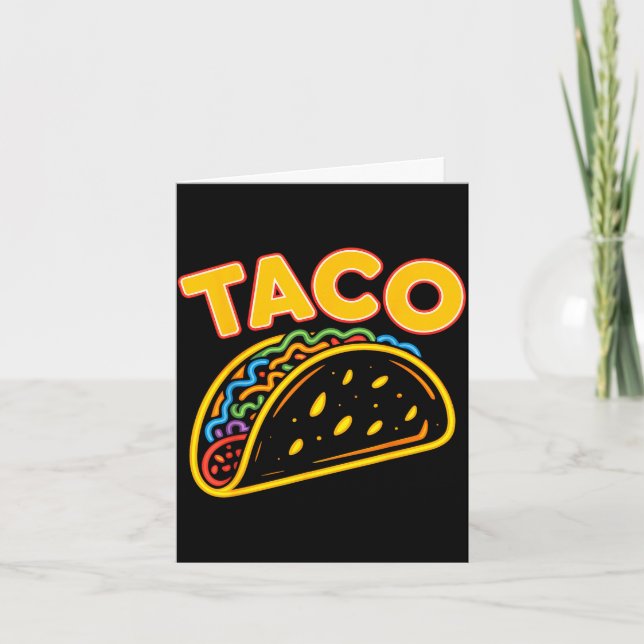 Taco mexican food  card (Front)