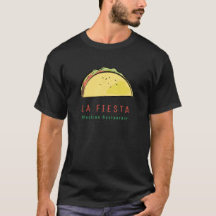 Taco Mexican Restaurant Modern Business Black T-Shirt