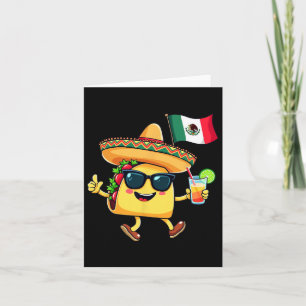 Taco Mexico Flag Cinco De Mayo Mexican Independenc Card