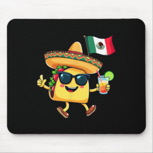 Taco Mexico Flag Cinco De Mayo Mexican Independenc Mouse Mat