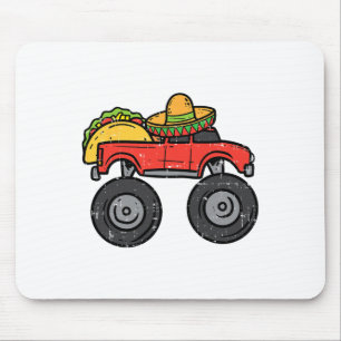 Taco Monster Truck Sombrero Cinco De Mayo Mexican Mouse Mat