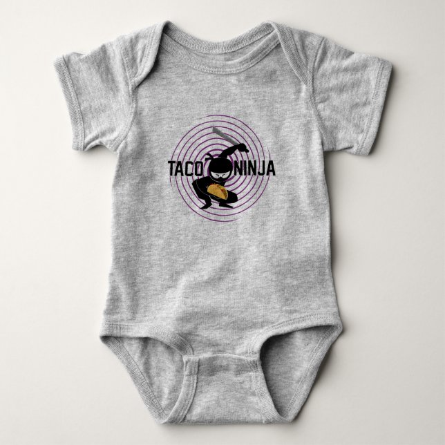 Taco Ninja Design - Baby Jersey Bodysuit (Front)