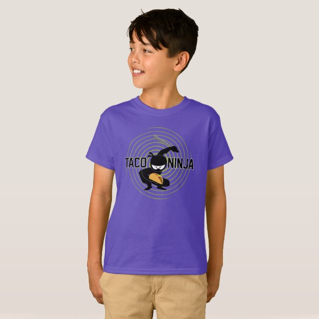 Taco Ninja Design - Kids' Basic T-Shirt (Front Full)