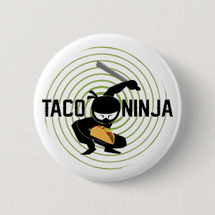 Taco Ninja Design - Round Button