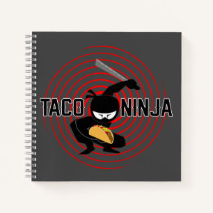 Taco Ninja Design - Spiral Notebook