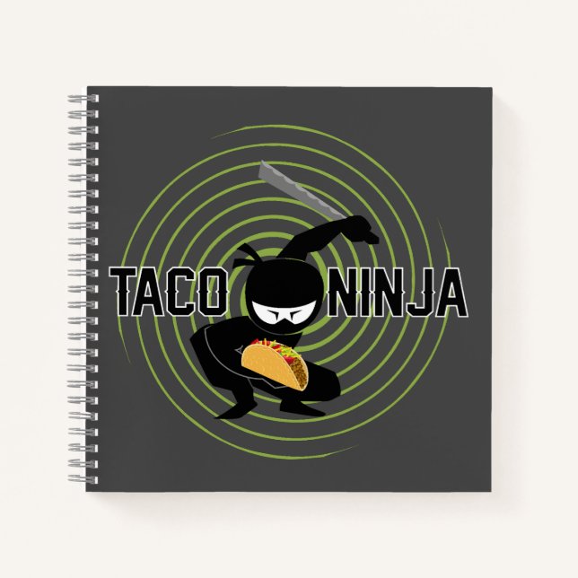 Taco Ninja Design - Spiral Notebook (Front)