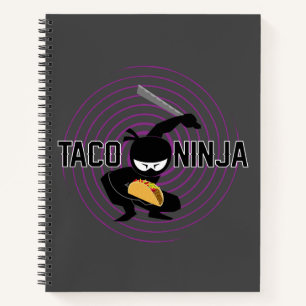 Taco Ninja Design - Spiral Notebook