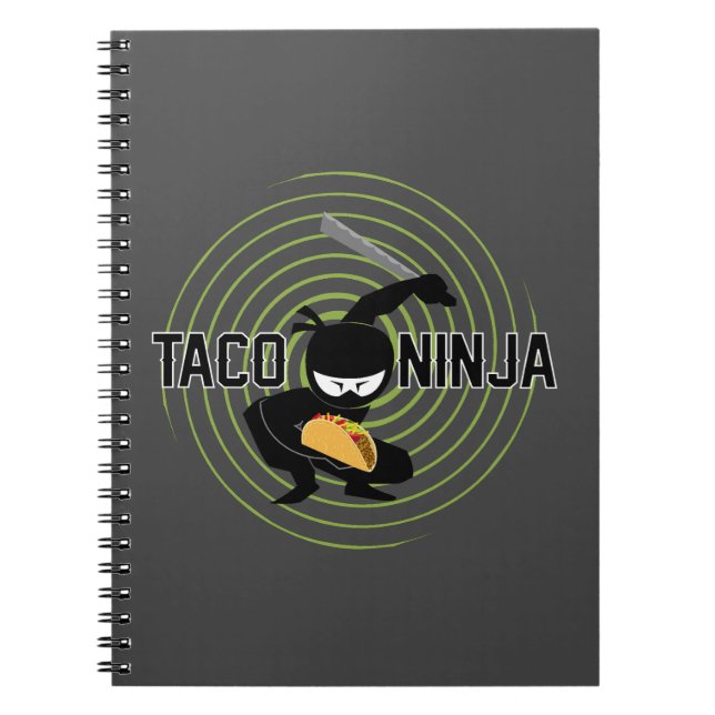 Taco Ninja Design - Spiral Photo Notebook (Front)