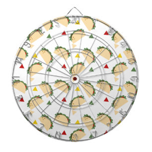 Taco Party Birthday Confetti Fiesta Geometric Dartboard