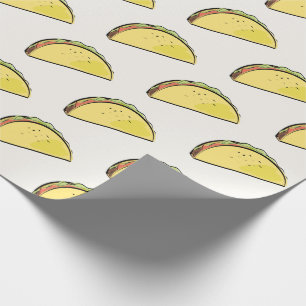 Taco Pattern Cream Wrapping Paper