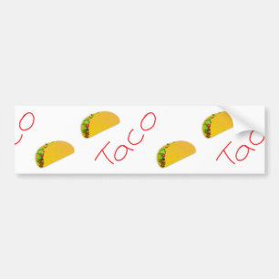 Taco pattern on bumper sticker