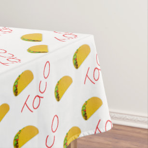 Taco pattern on tablecloth
