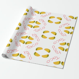 Taco pattern on wrapping paper