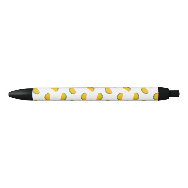 Taco Pattern Print  Black Ink Pen (Front)