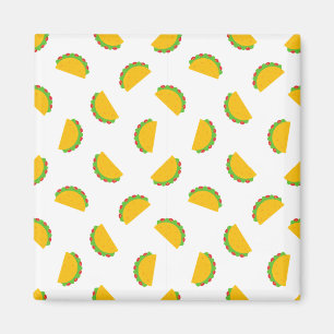 Taco Pattern Print Magnet