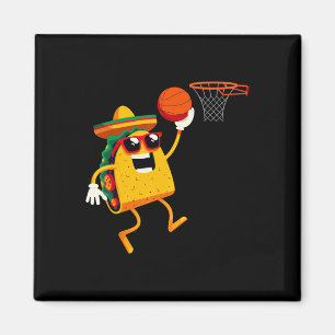 Taco Playing Sketll For Cinco De Mayo Celebration  Magnet