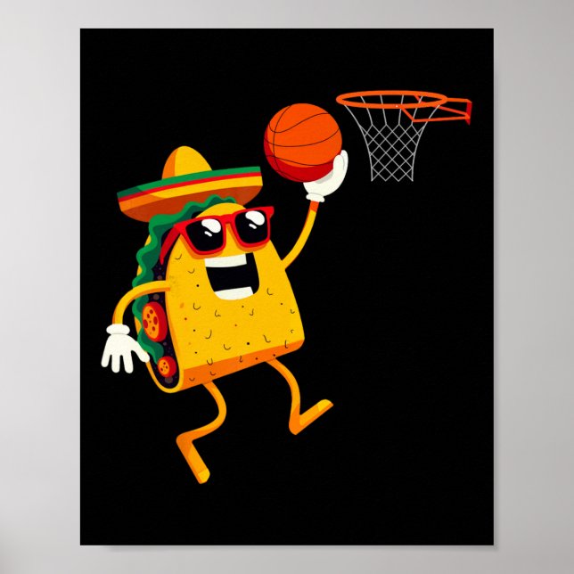 Taco Playing Sketll For Cinco De Mayo Celebration  Poster (Front)